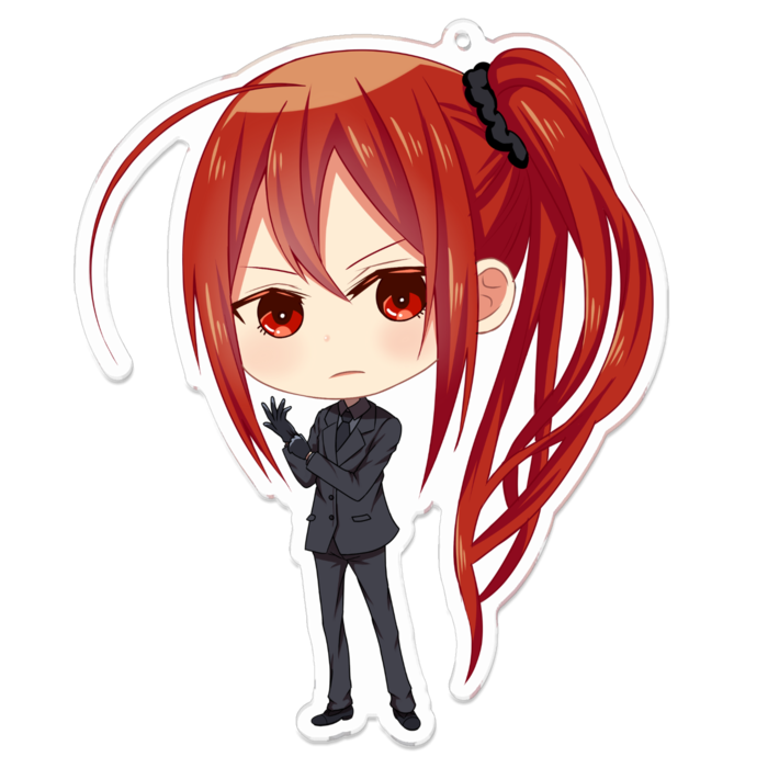 アクリルキーホルダー - 100 x 100 (mm)(黒服ver)