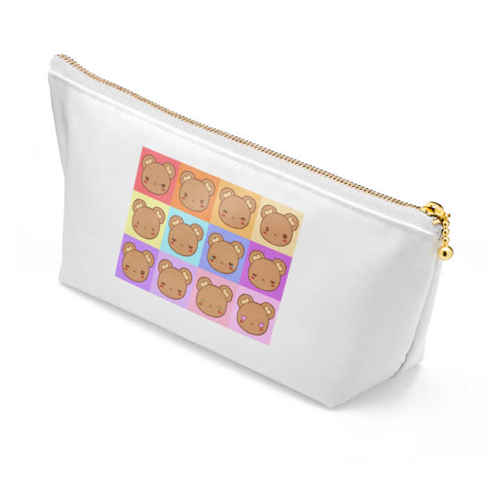 ポーチ - 長さ21.5cm / 高さ10cm - ホワイト