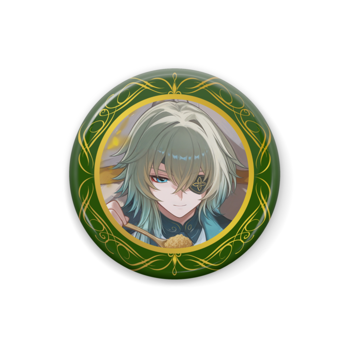 6,アナイクス緑缶バッジ - 25mm(6)