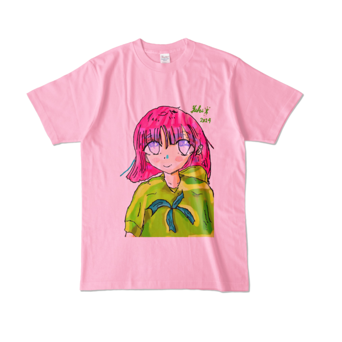 カラーTシャツ - L - ピーチ (淡色)