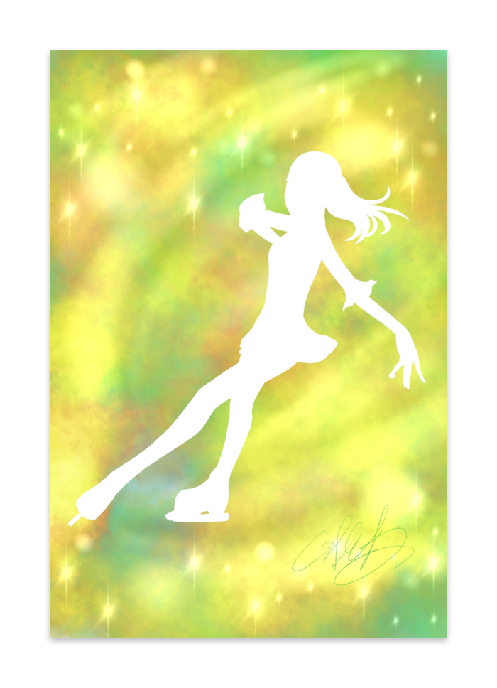 ポストカード(10枚セット) - スケーター5シルエット