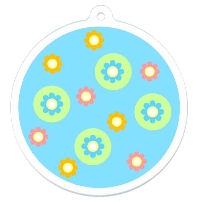 アクリルキーホルダー（コーティング） - 50 x 50 (mm)