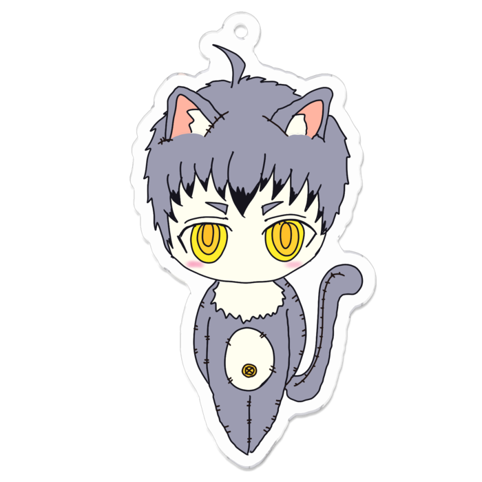 猫山ちょるえもんアクリルキーホルダー - 70 x 70 (mm)