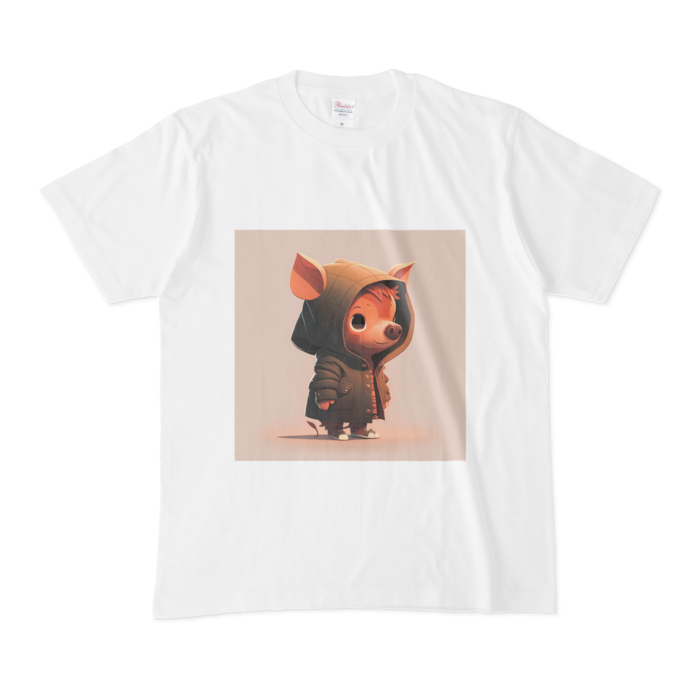 Tシャツ - M - 白(猪）