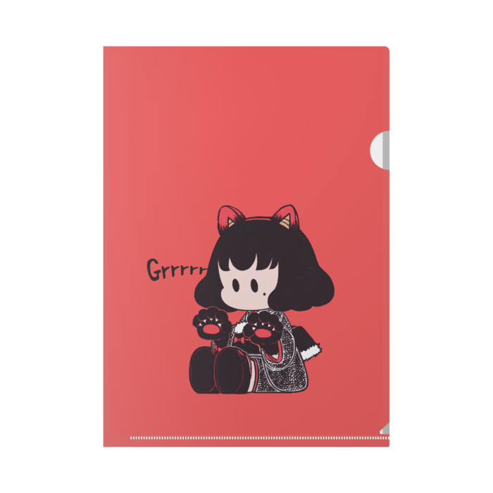 OSWR_A4クリアファイル_ピンク黒