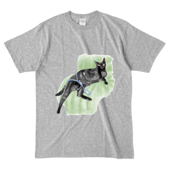 カラーTシャツ - L - 杢グレー (濃色)