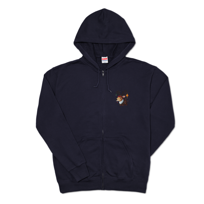 ジップパーカー - XL - ネイビー