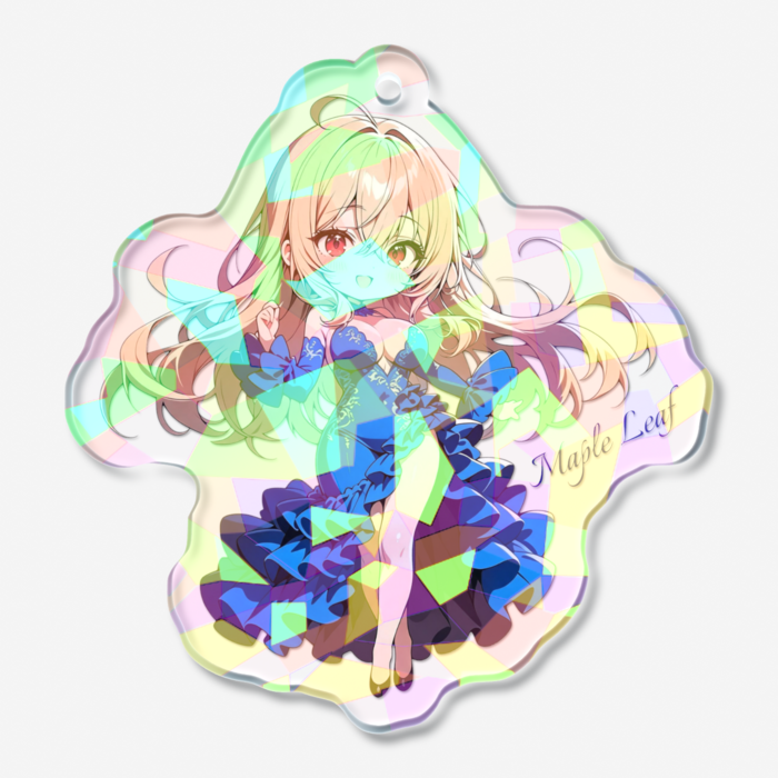 ホログラムアクリルキーホルダー - 50 × 50mm