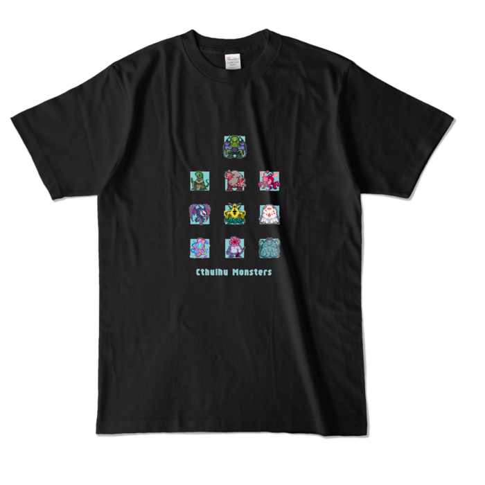 カラーTシャツ - L - ブラック (濃色)【blue】