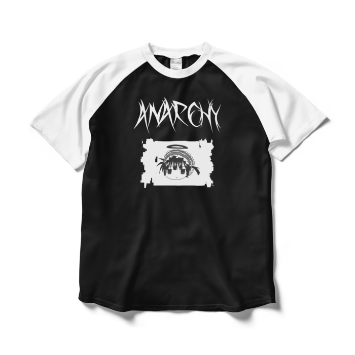 ラグランTシャツ - L - ブラック×ホワイト