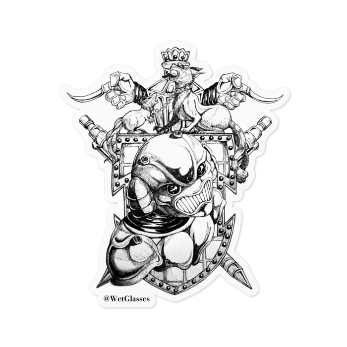 ステッカー - 100 x 100 (mm)ホワイト