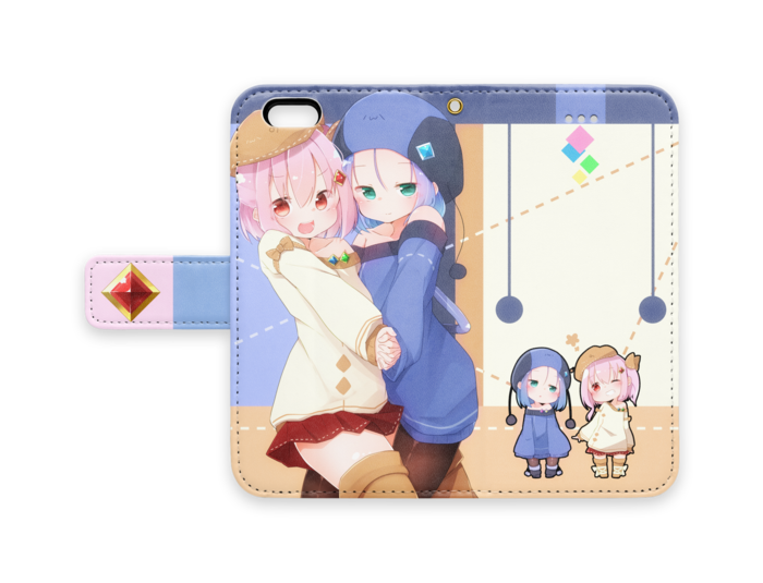 手帳型iPhoneケース - iPhone 6 / 6s - ストラップ穴 あり