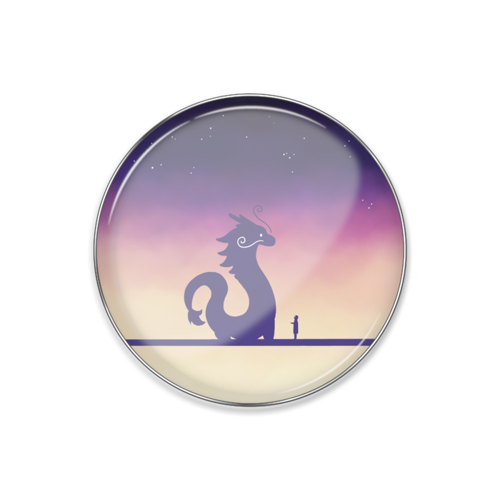 【龍との遭遇-碧桃-】ピンバッジ