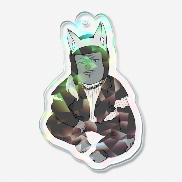 ホログラムアクリルキーホルダー - 50 × 50mm