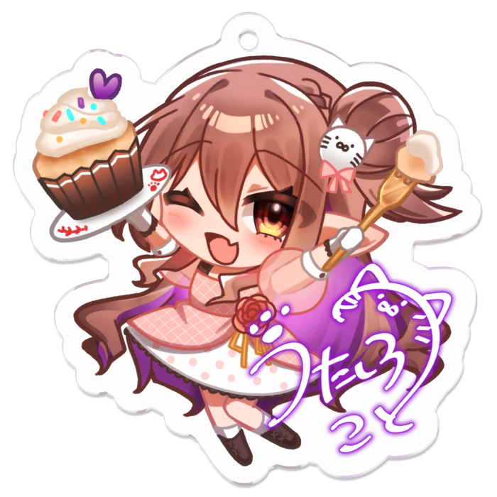【サイン有💜】アクリルキーホルダー - 50 x 50 (mm)