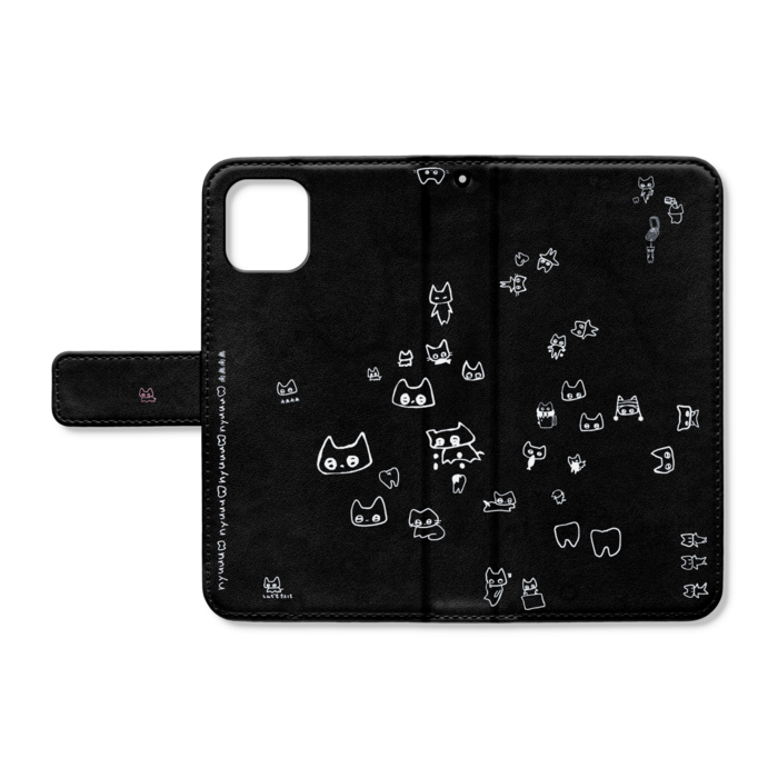 手帳型iPhoneケース - iPhone11 - ストラップ穴 あり