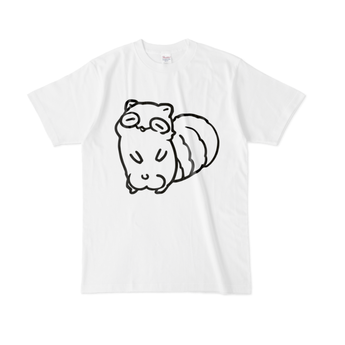 Tシャツ - L - 白(タヌキ大)