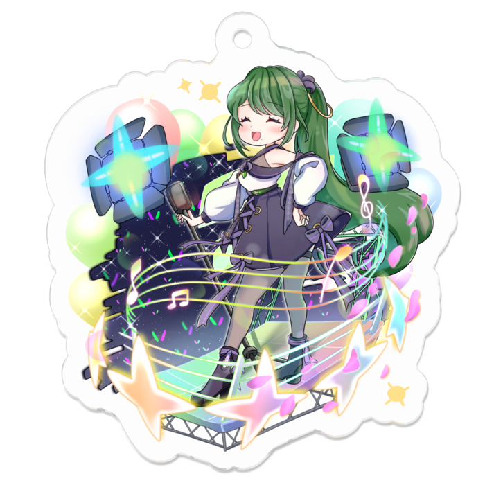 杜若アクキーにこにこ - 50 x 50 (mm)(1)