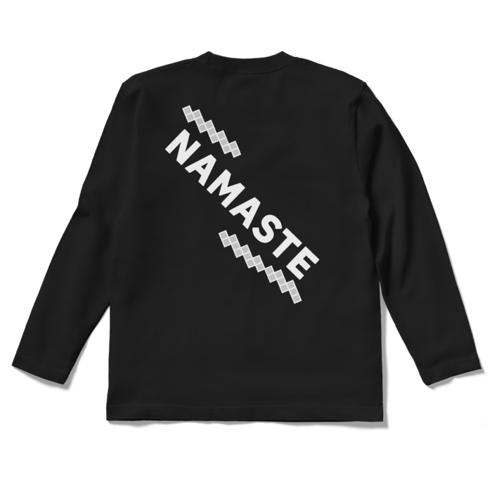 背面ロングスリーブTシャツ - S - ブラック