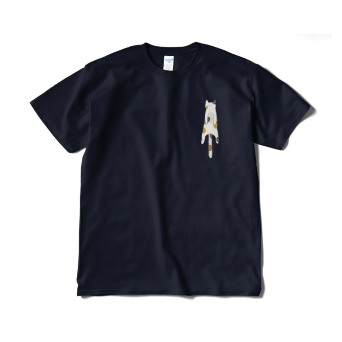 胸元にゃんこ - XL - ネイビー