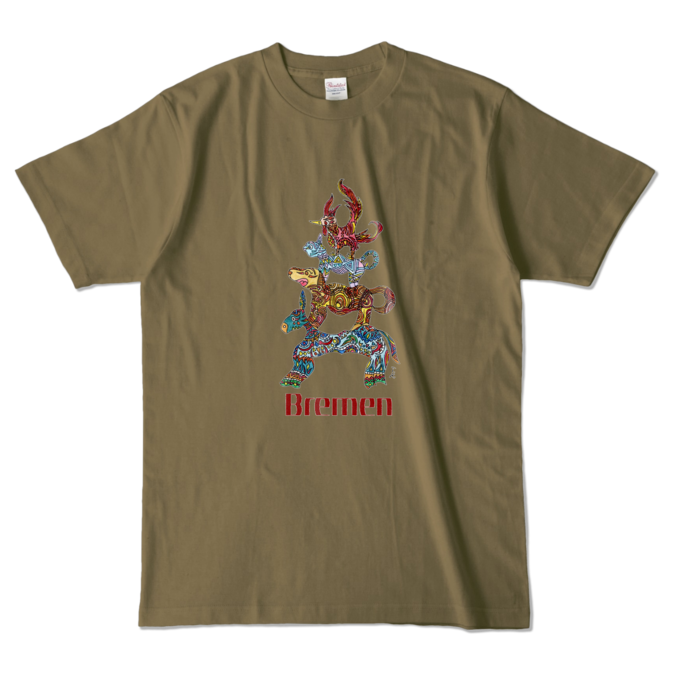カラーTシャツ - L - オリーブ （濃色）