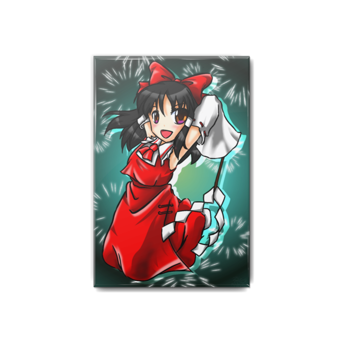 霊夢缶バッジ - 54x80mm