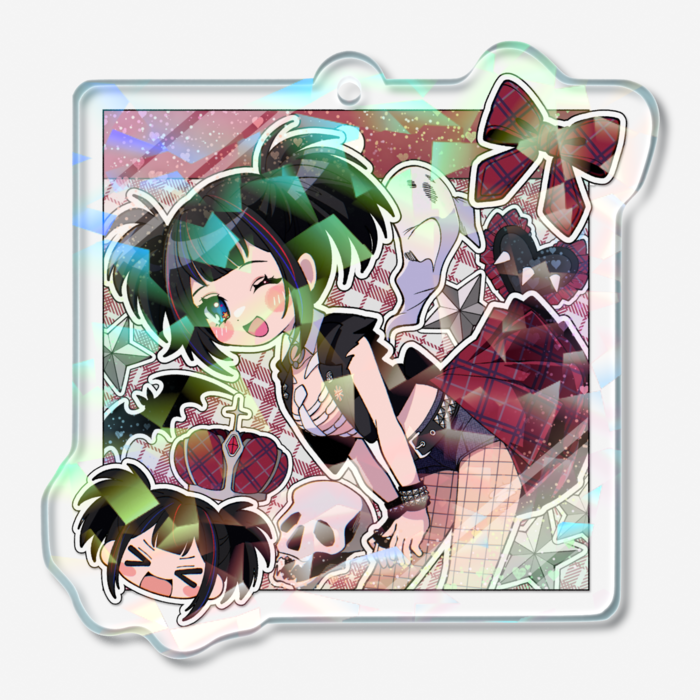 ホログラムアクリルキーホルダー - 50 × 50mm