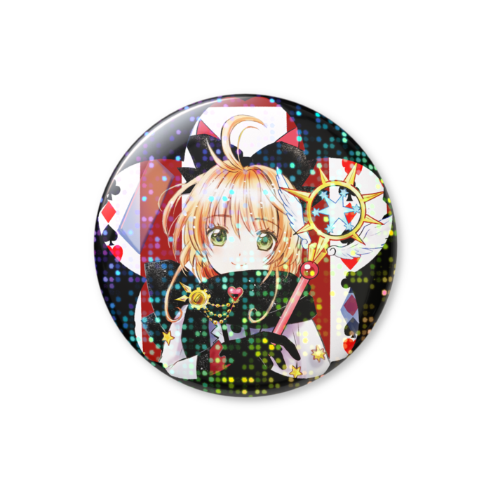 ホログラム缶バッジ - 44mm(マフラー&トランプ)