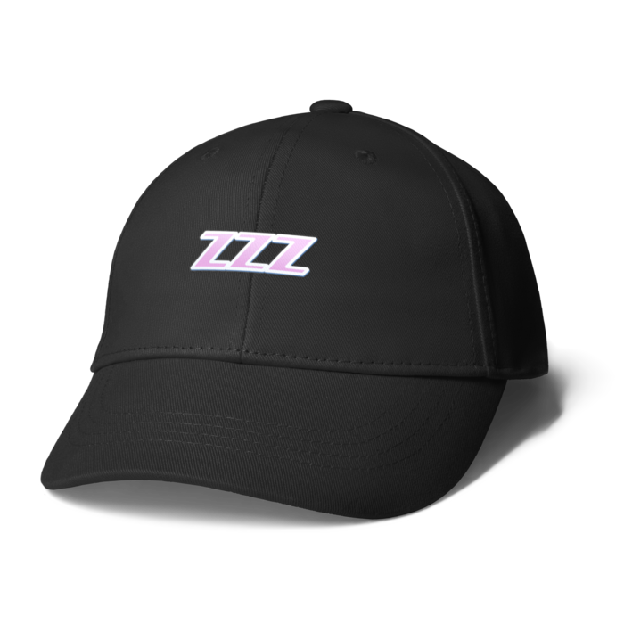 キャップ(ブラック×zzzマーク(pink))