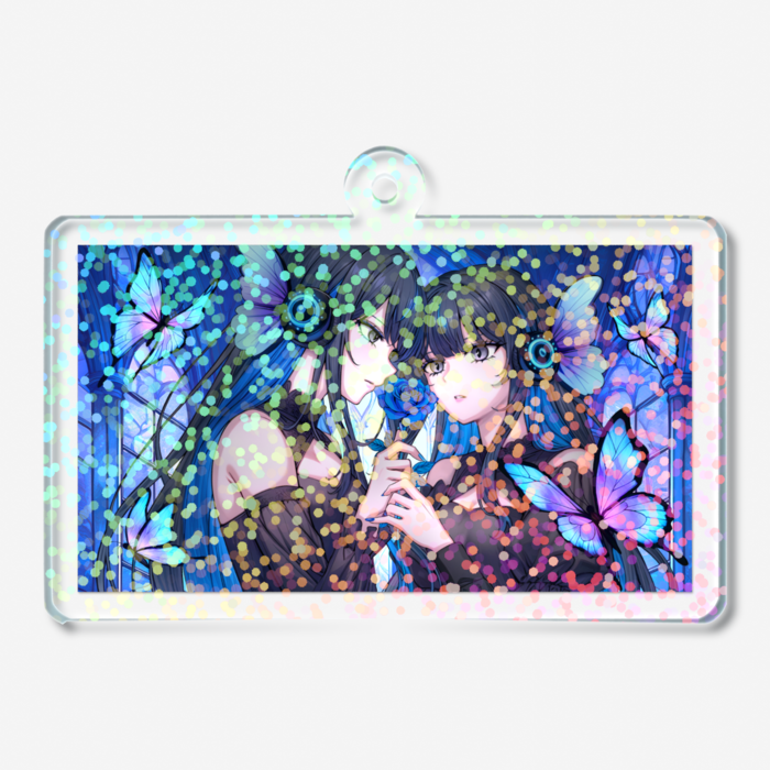ホログラムアクリルキーホルダー - 50 × 50mm