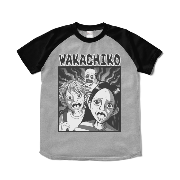 ラグランTシャツ - S - 杢グレー×ブラック