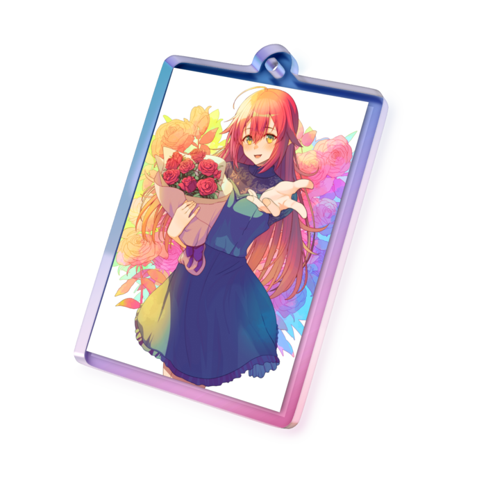 オーロラアクリルキーホルダー - 50 × 50mm