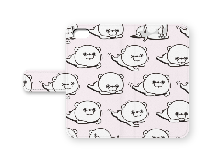 くま１００％手帳型iPhoneケース - iPhone5