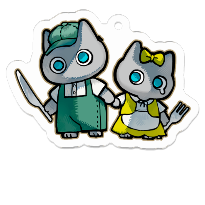 アクリルキーホルダー（コーティング） - 50 x 50 (mm)