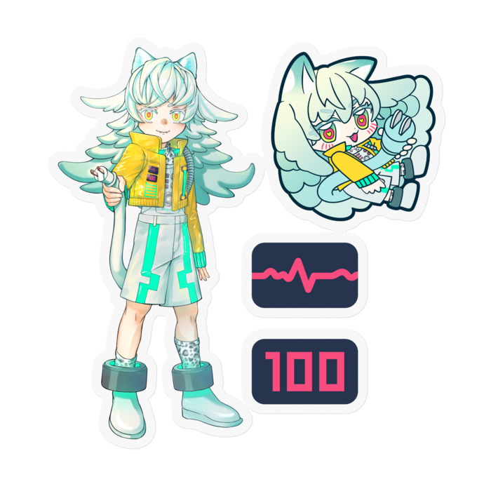 ステッカー - 100 x 100 (mm)