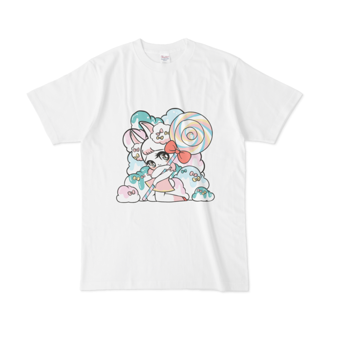 ポップキャンディちゃんtシャツ白 Fuzz Gaff Booth