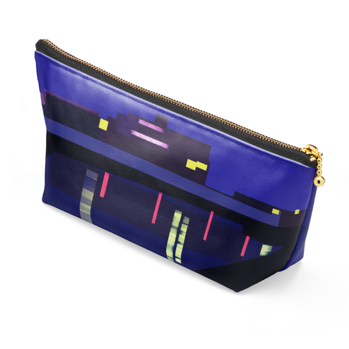 ポーチ - 長さ21.5cm / 高さ10cm - ブラック