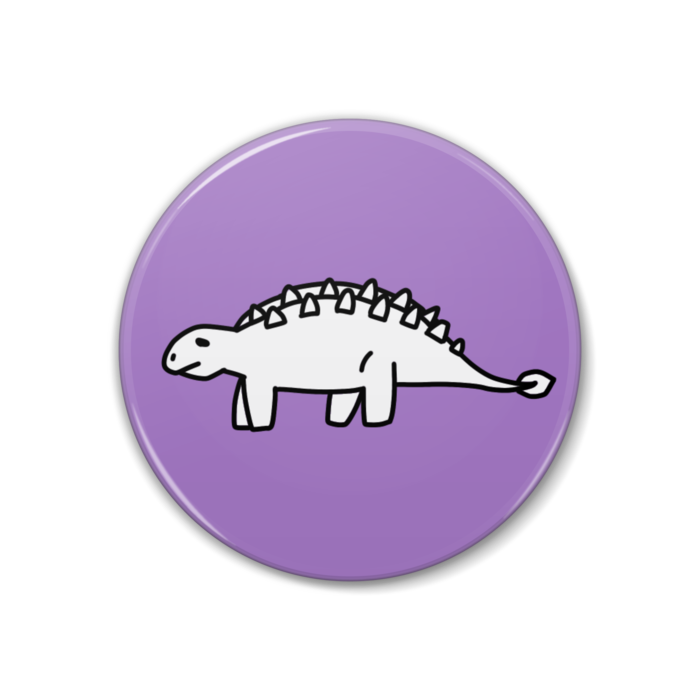 恐竜缶バッチ ステゴサウルス なんくま Booth