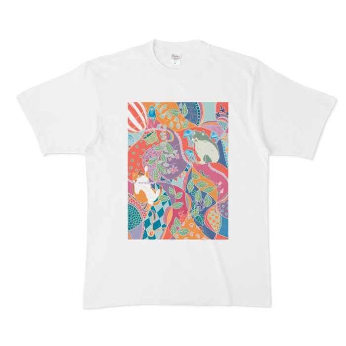 和猫Tシャツ - XL - 正面