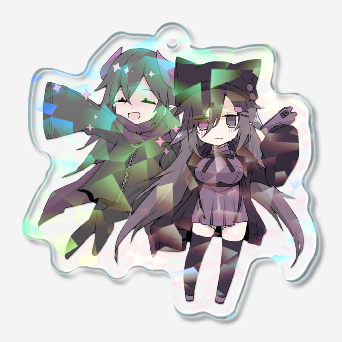 ホログラムアクリルキーホルダー - 50 × 50mm