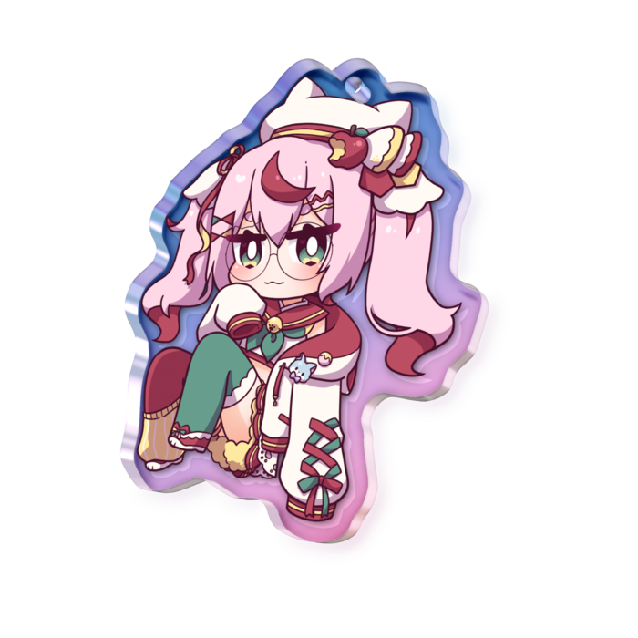 オーロラアクリルキーホルダー - 50 × 50mm