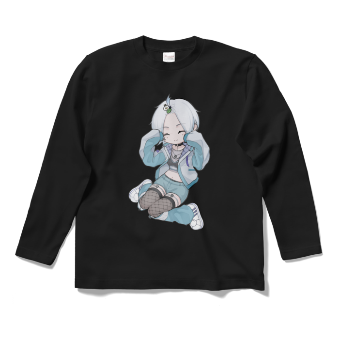 ロングスリーブTシャツ - S - ブラック（笑顔）