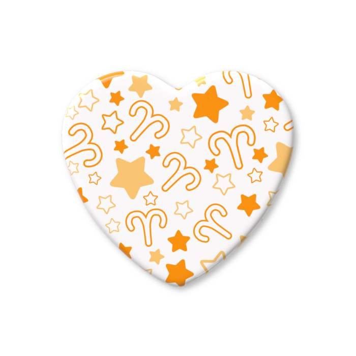 ハート缶バッジ - 57 × 52.5mm