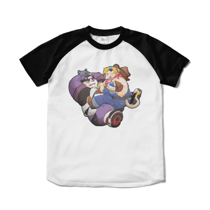 ラグランTシャツ - S - ホワイト×ブラック
