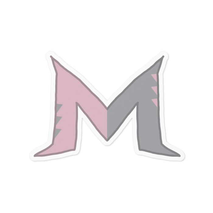  ソックス柄Mステッカー - 100 x 100 (mm)