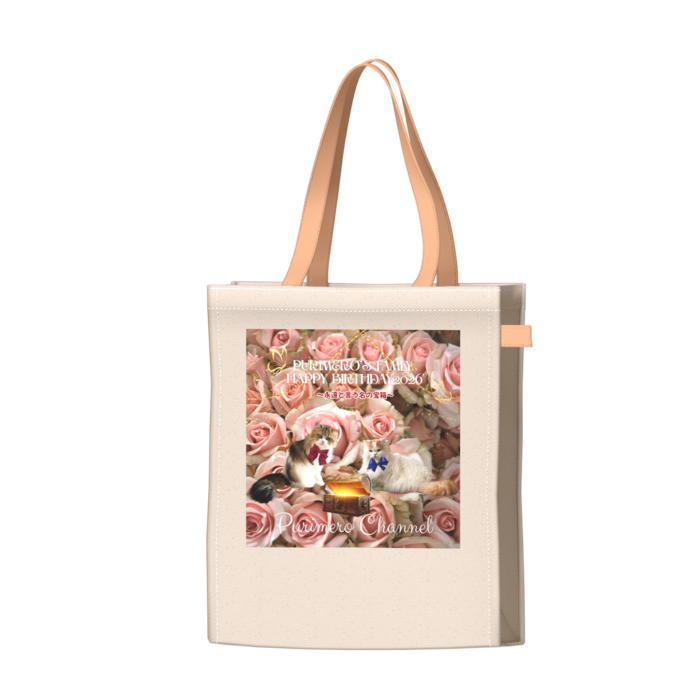 ツートンカラーバッグ - オレンジ - W34 × H41 × D14cm