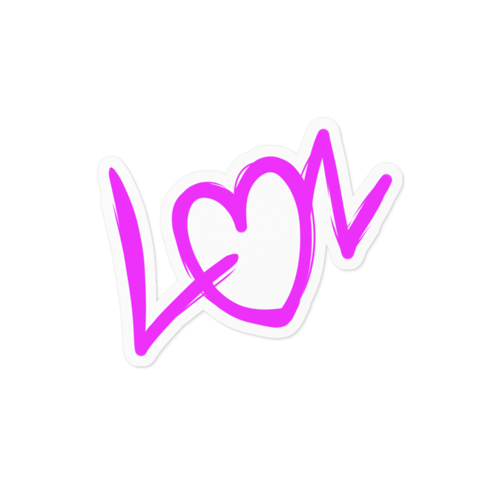 LONロゴ/白縁 - 100 x 100 (mm)