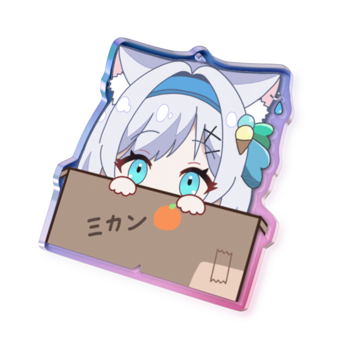 オーロラアクリルキーホルダー - 70 × 70mm