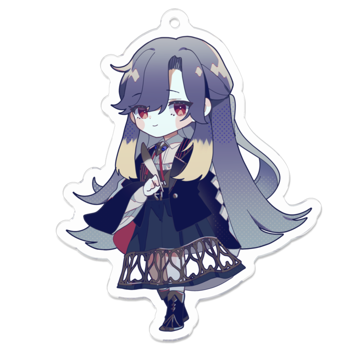 アクリルキーホルダー(眼鏡なし) - 70 x 70 (mm)