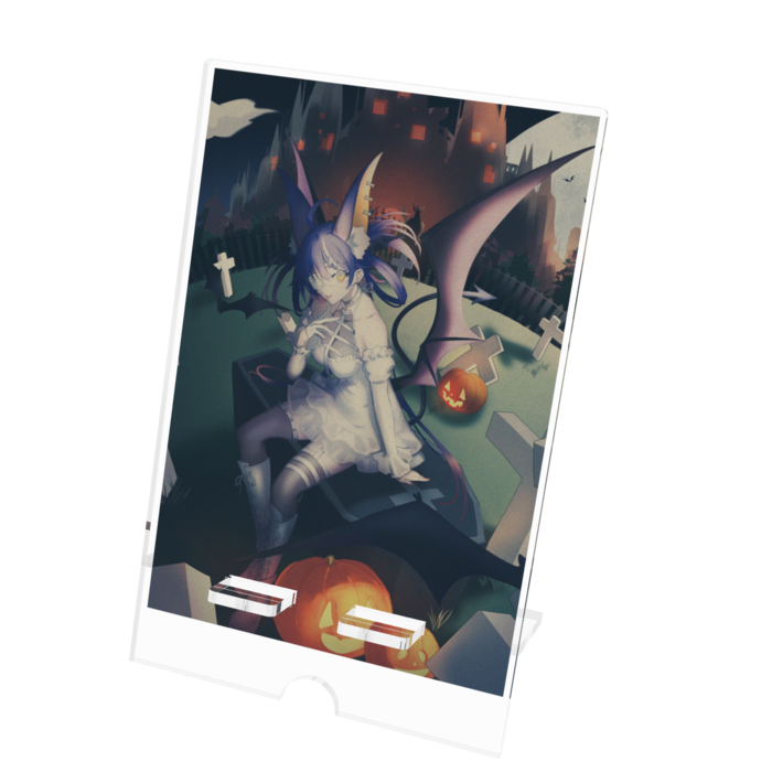 アクリルスマホスタンド - 100x160mm(ケーブル穴あり)